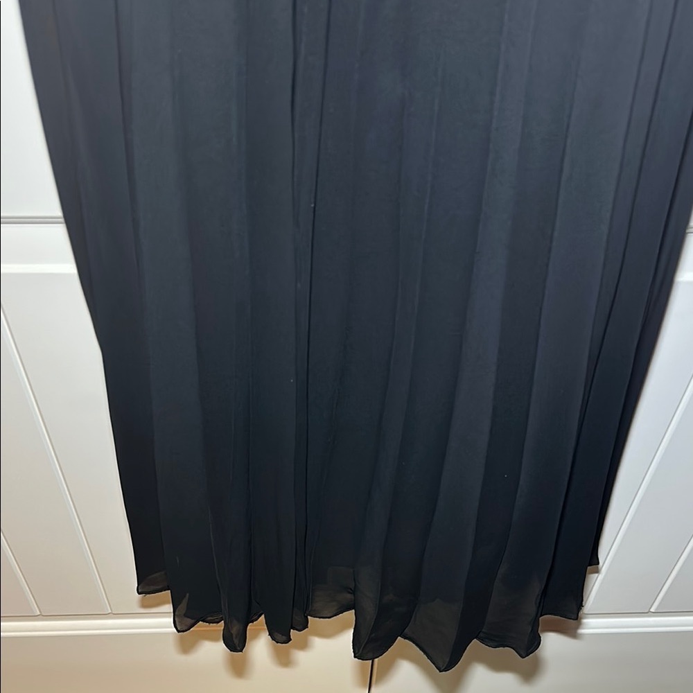 Bisou Bisou Black Scoop Neck Spaghetti Strap Maxi Empire Waist Dress - 4 - Picture 7 of 10